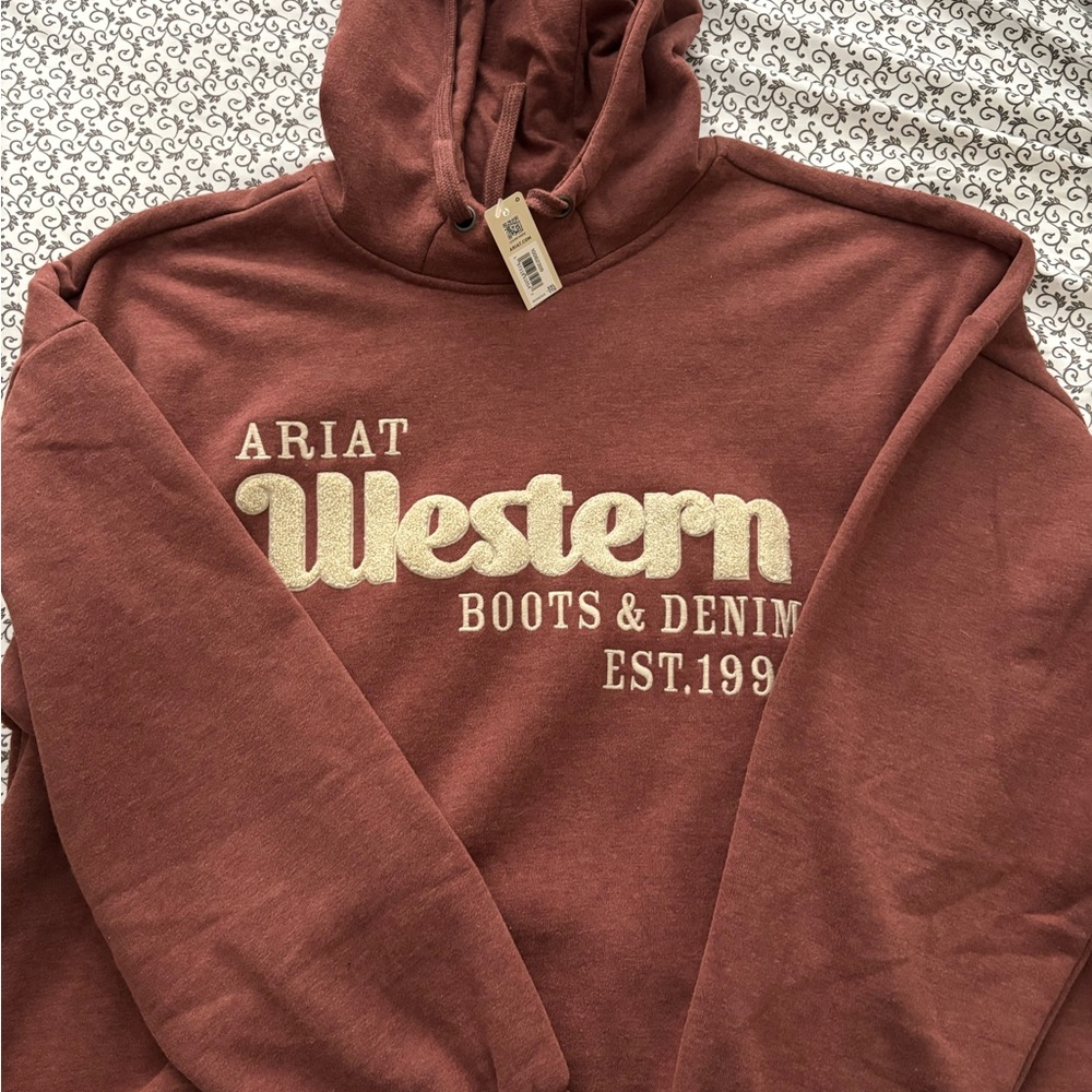 Ariat Maroon Western Hoodie
